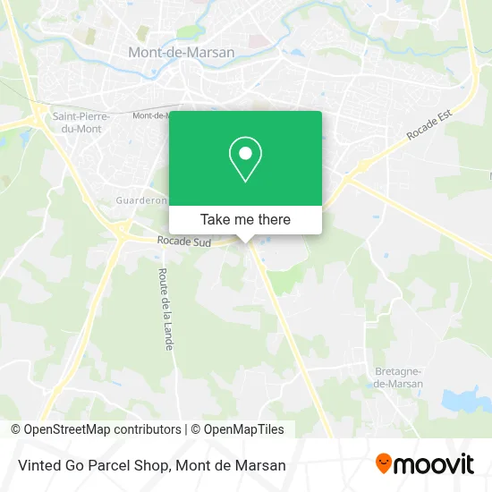 Vinted Go Parcel Shop map