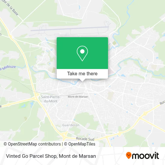 Vinted Go Parcel Shop map