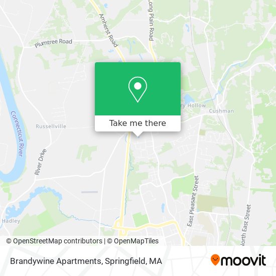 how to get to brandywine apartments in north amherst by bus