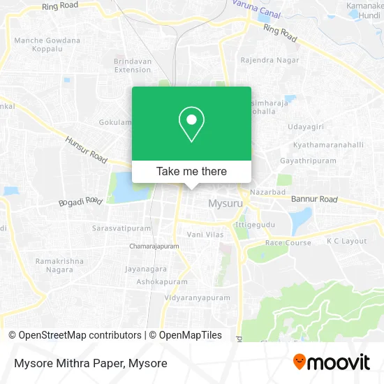 Mysore Mithra Paper map