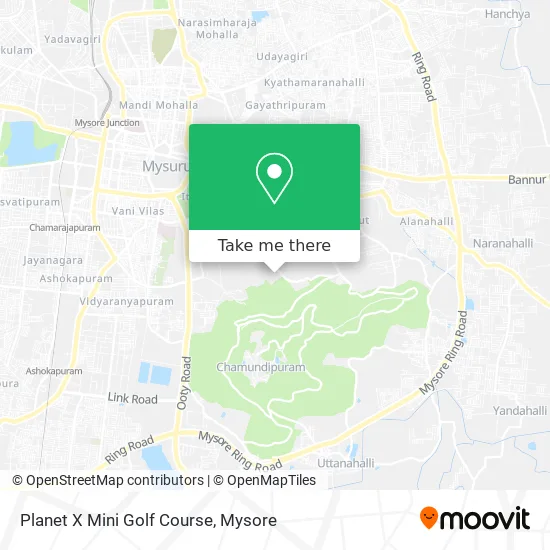 Planet X Mini Golf Course map