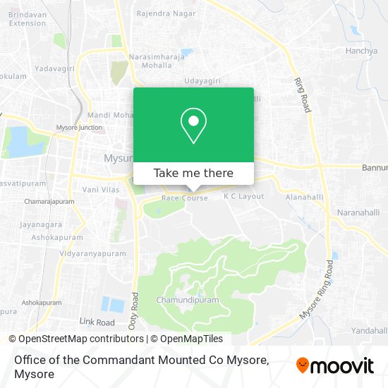 Office of the Commandant Mounted Co Mysore map