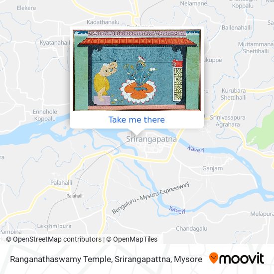 Ranganathaswamy Temple, Srirangapattna map