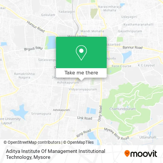 Aditya Institute Of Management Institutional Technology map