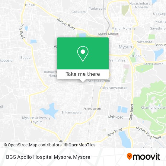 BGS Apollo Hospital Mysore map