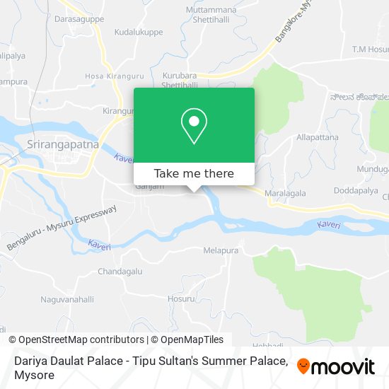 Dariya Daulat Palace - Tipu Sultan's Summer Palace map