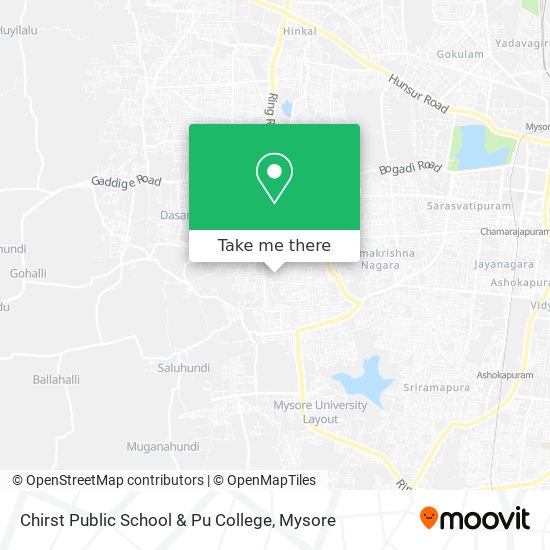 Chirst Public School & Pu College map