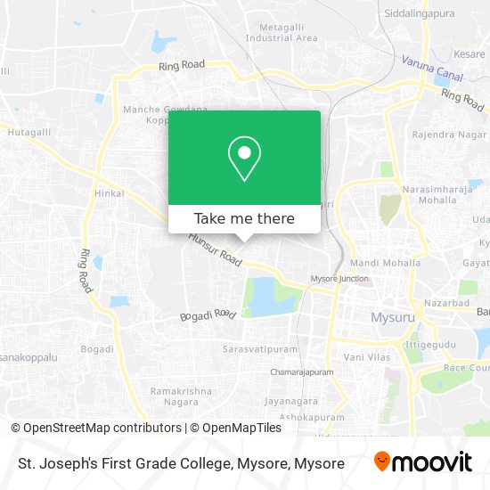 St. Joseph's First Grade College, Mysore map