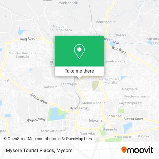 Mysore Tourist Places map