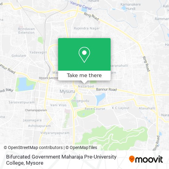 Bifurcated Government Maharaja Pre-University College map