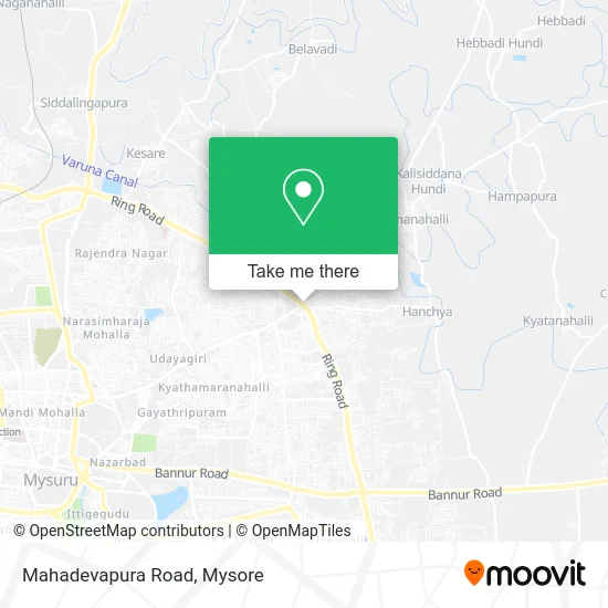 Mahadevapura Road map