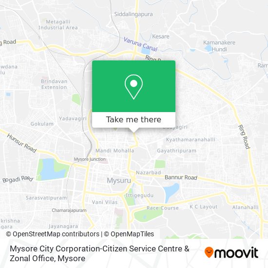 Mysore City Corporation-Citizen Service Centre & Zonal Office map