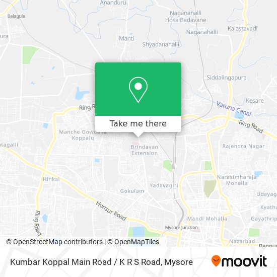 Kumbar Koppal Main Road / K R S Road map