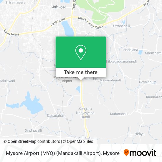 Mysore Airport (MYQ) (Mandakalli Airport) map