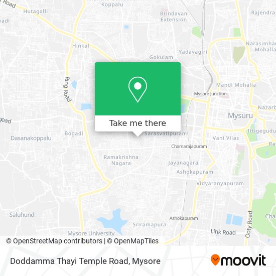 Doddamma Thayi Temple Road map