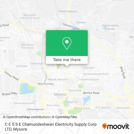 C E S S E Chamundeshwari Electricity Supply Corp LTD map