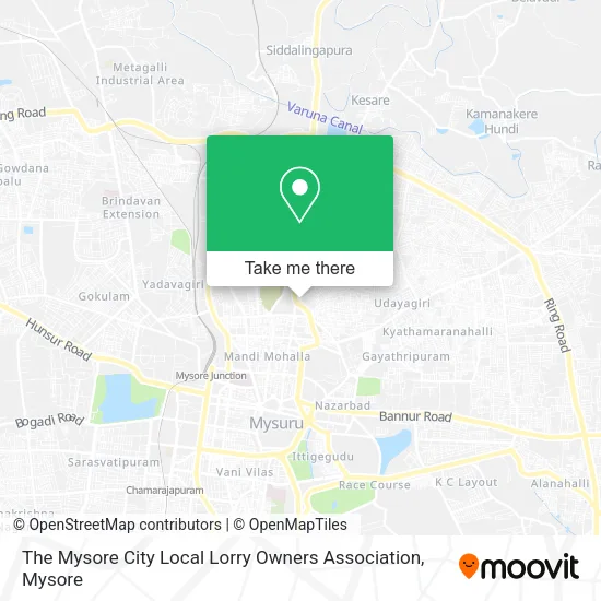 The Mysore City Local Lorry Owners Association map