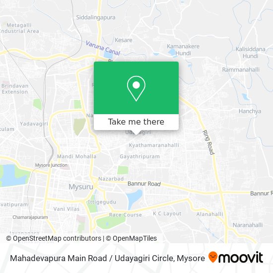 Mahadevapura Main Road / Udayagiri Circle map