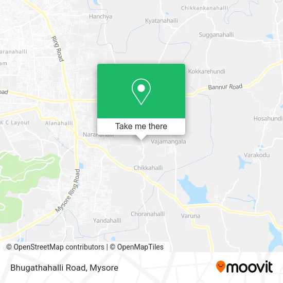 Bhugathahalli Road map