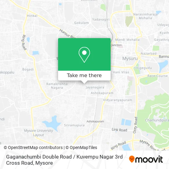 Gaganachumbi Double Road / Kuvempu Nagar 3rd Cross Road map