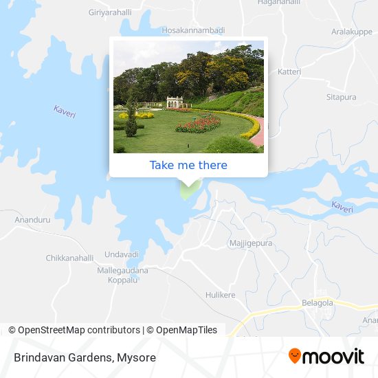 Brindavan Gardens map