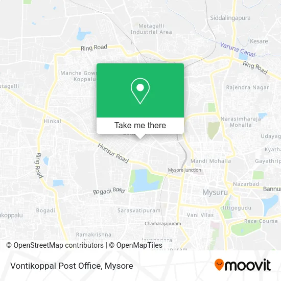 Vontikoppal Post Office map