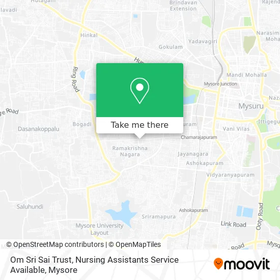 Om Sri Sai Trust, Nursing Assistants Service Available map