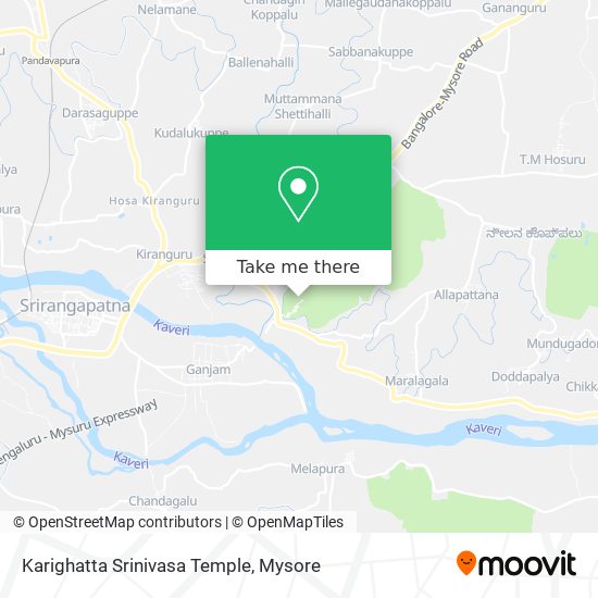 Karighatta Srinivasa Temple map