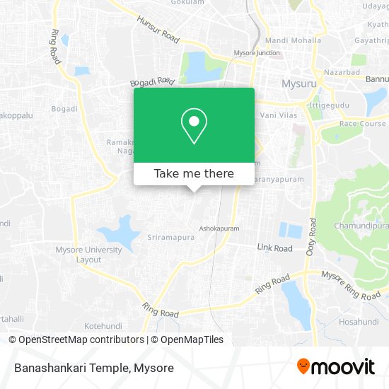 Banashankari Temple map