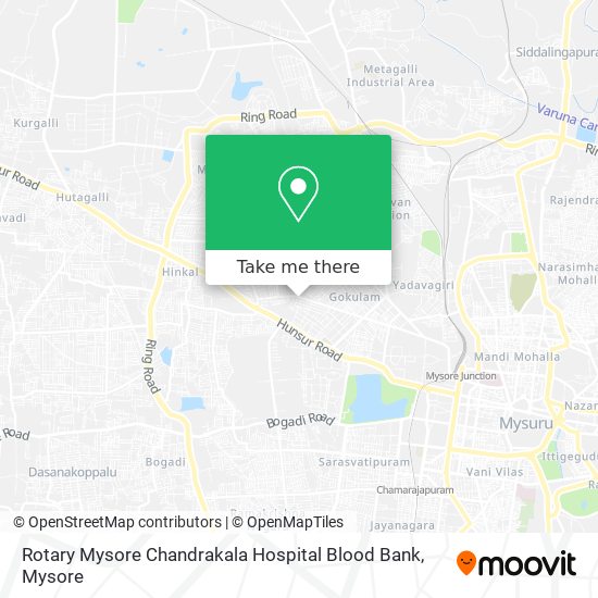 Rotary Mysore Chandrakala Hospital Blood Bank map