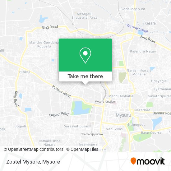 Zostel Mysore map