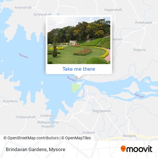 Brindavan Gardens map