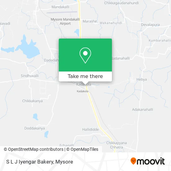 S L J Iyengar Bakery map