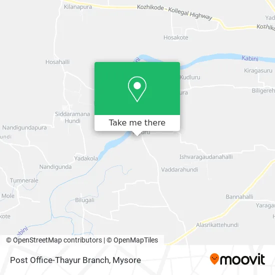 Post Office-Thayur Branch map