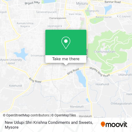 New Udupi Shri Krishna Condiments and Sweets map