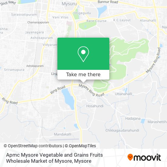 Apmc Mysore Vegetable and Grains Fruits Wholesale Market of Mysore map