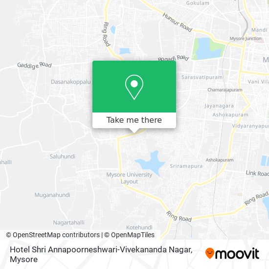 Hotel Shri Annapoorneshwari-Vivekananda Nagar map