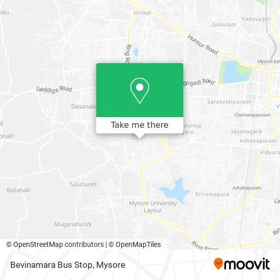 Bevinamara Bus Stop map