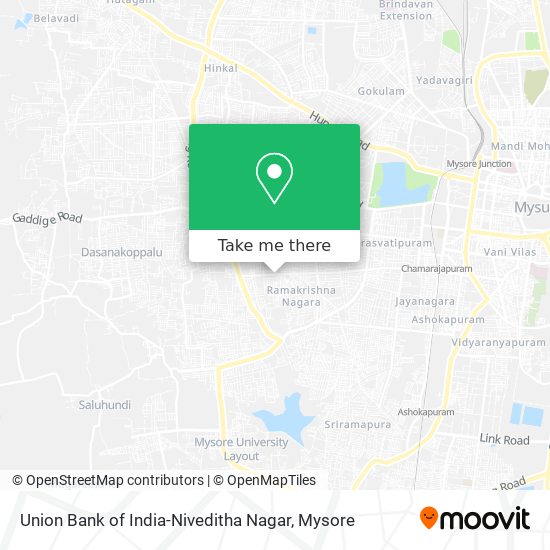 Union Bank of India-Niveditha Nagar map