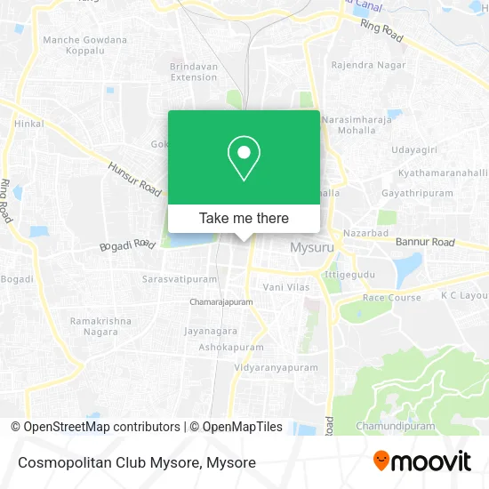 Cosmopolitan Club Mysore map