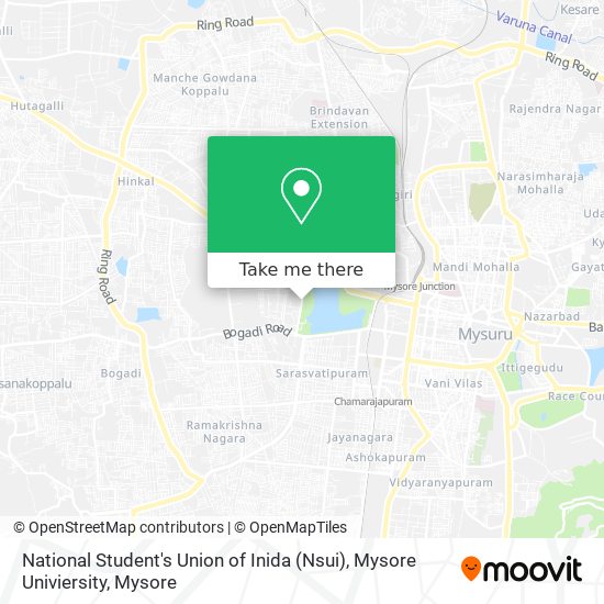 National Student's Union of Inida (Nsui), Mysore Univiersity map