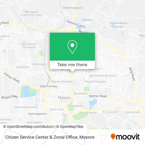 Citizen Service Center & Zonal Office map