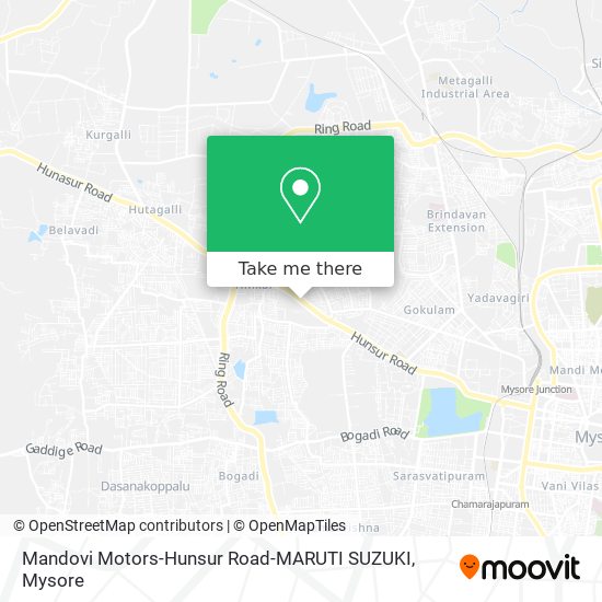 Mandovi Motors-Hunsur Road-MARUTI SUZUKI map