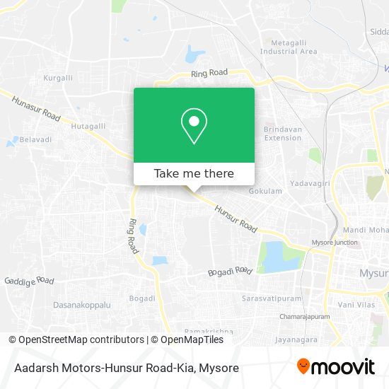 Aadarsh Motors-Hunsur Road-Kia map