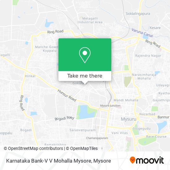 Karnataka Bank-V V Mohalla Mysore map