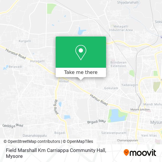 Field Marshall Km Carriappa Community Hall map