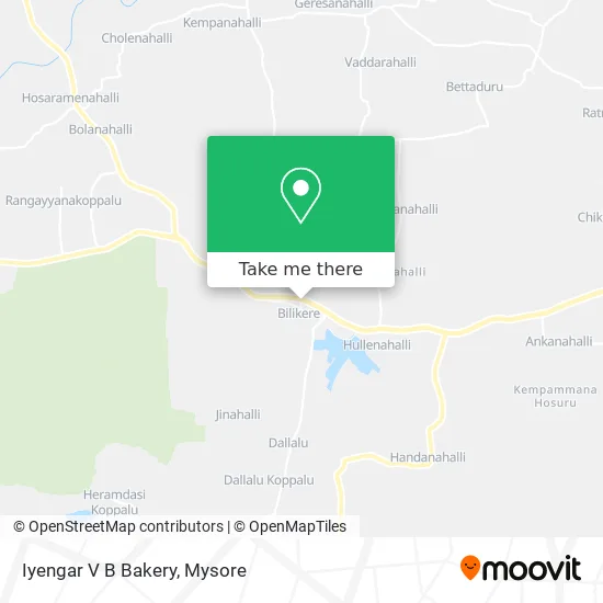 Iyengar V B Bakery map