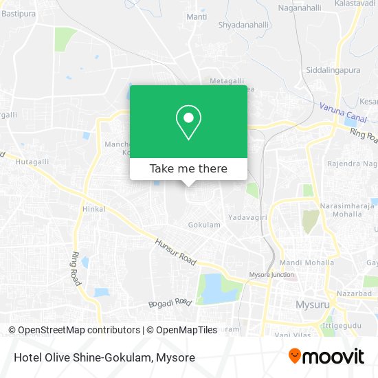 Hotel Olive Shine-Gokulam map