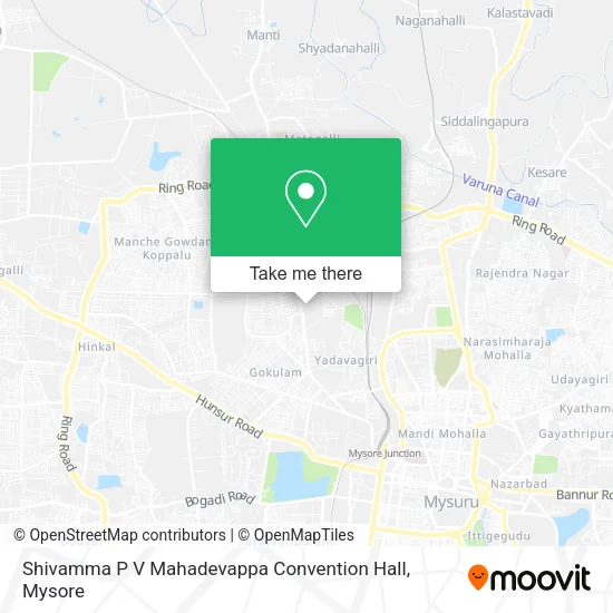 Shivamma P V Mahadevappa Convention Hall map