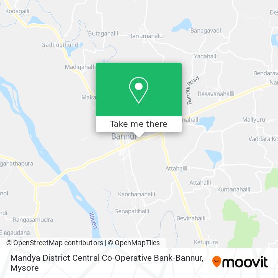 Mandya District Central Co-Operative Bank-Bannur map